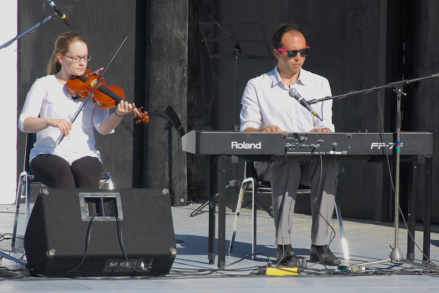 Mckayla MacNeil on fiddle accompanied by Kolten MacDonell on keyboard
