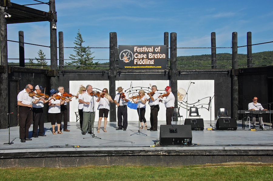 The Feisty Fiddlers, directed by Eddie Rogers and accompanied by Kolten MacDonell on keyboard