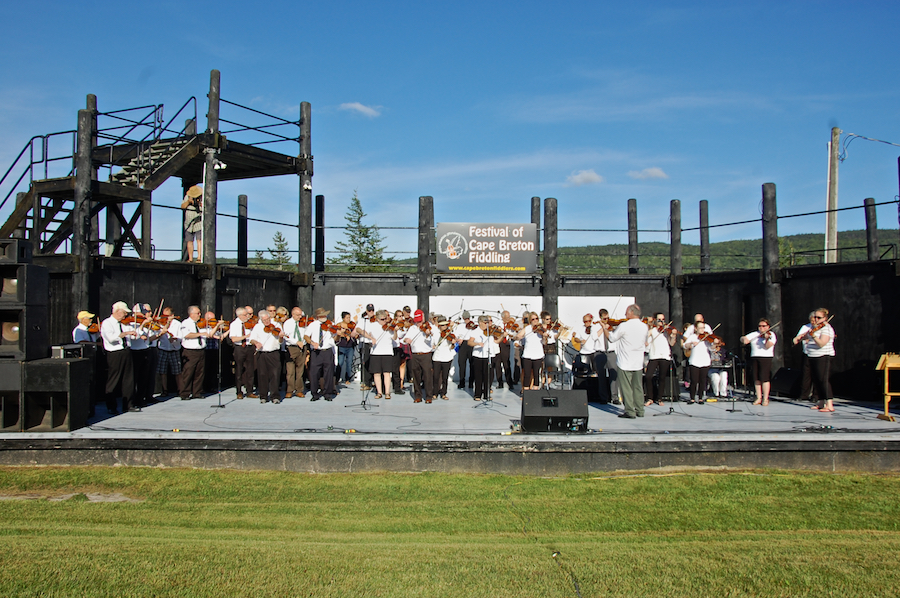 Cape Breton Fiddlers’ Association Third Group Number, directed by Eddie Rogers and accompanied by Janet Cameron on keyboard