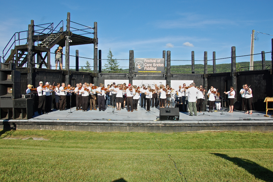 Cape Breton Fiddlers’ Association Third Group Number, directed by Eddie Rogers and accompanied by Janet Cameron on keyboard
