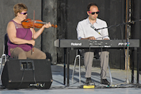 Brenda Stubbert on fiddle accompanied by Kolten MacDonell on keyboard