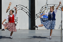 Sophie and Madeleine LeVert highland dancing