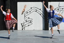 Sophie and Madeleine LeVert highland dancing