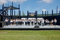 Cape Breton Fiddlers’ Association First Group Number, directed by Eddie Rogers and accompanied by Lawrence Cameron on keyboard
