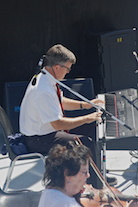 Lawrence Cameron accompanying on keyboard
