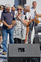 Betty Matheson addresses the members of the Cape Breton Fiddlers’ Association