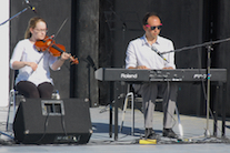 Mckayla MacNeil on fiddle accompanied by Kolten MacDonell on keyboard