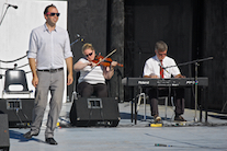 Kolten MacDonell step‑dancing to the music of Dara Smith-MacDonald on fiddle and Lawrence Cameron on keyboard