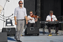 Kolten MacDonell step‑dancing to the music of Dara Smith-MacDonald on fiddle and Lawrence Cameron on keyboard
