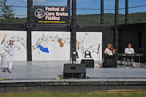 Drea Shepherd dancing The Sailor’s Hornpipe to the music of Dara Smith-MacDonald on fiddle and Kolten MacDonell on keyboard