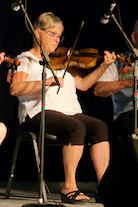 Linda Jensen-Moran on fiddle