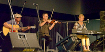 John Pellerin on fiddle, accompanied by Betty Lou Beaton on keyboard and Mario Colosimo on guitar