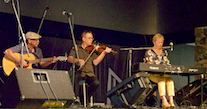 John Pellerin on fiddle, accompanied by Betty Lou Beaton on keyboard and Mario Colosimo on guitar