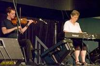 Joe MacMaster on fiddle, accompanied by Cathy Hawley  on keyboard