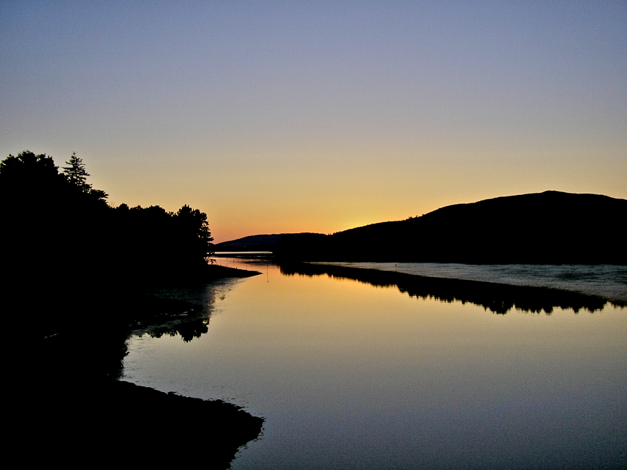 Sunset over the Mabou River from the Mabou River Bridge