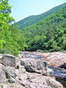 View upriver from the first side trail above the First Pool