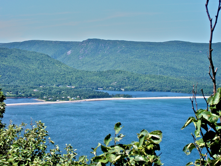 Ingonish Harbour and Freshwater Lake from the Stanley Point look-off