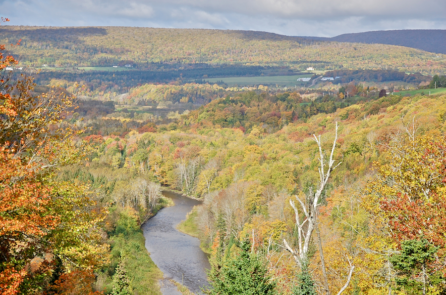 Mull River and Mabou Mountain from the Highway 252 Look-Off