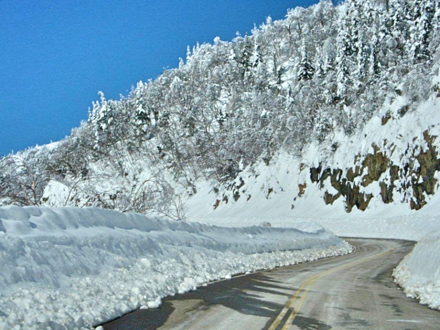 Cabot Trail ascending North Mountain