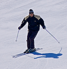 Descending on skis