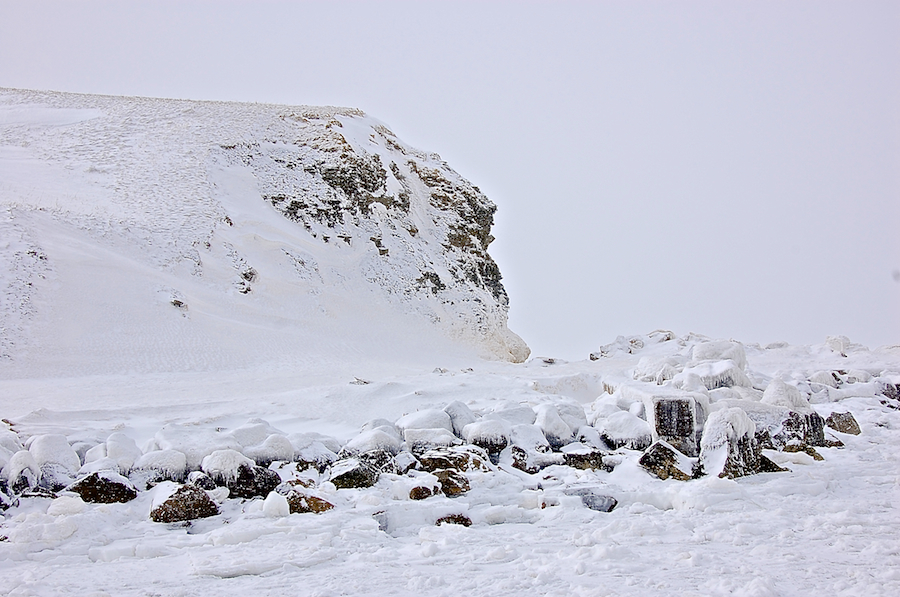 Cliff at the entrance to Bay St Lawrence Harbour