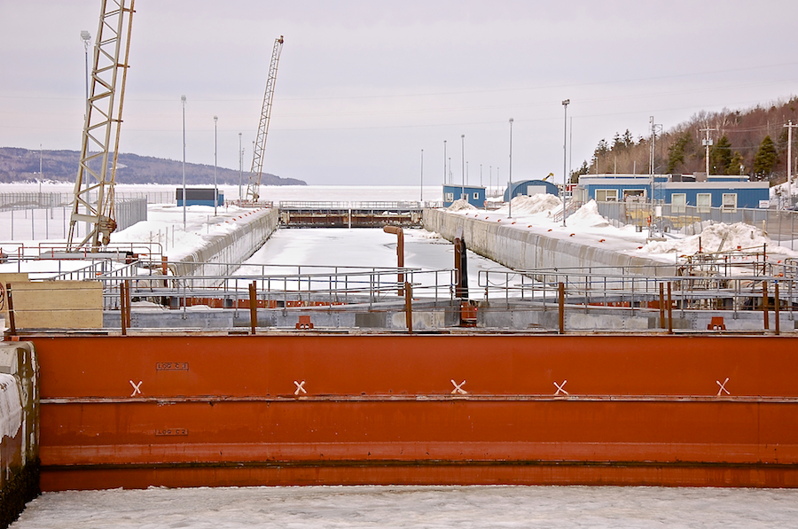 Canso Canal and the Strait of Canso to the North