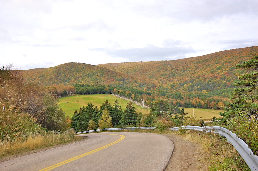 Mountains behind Capstick from the Meat Cove Road