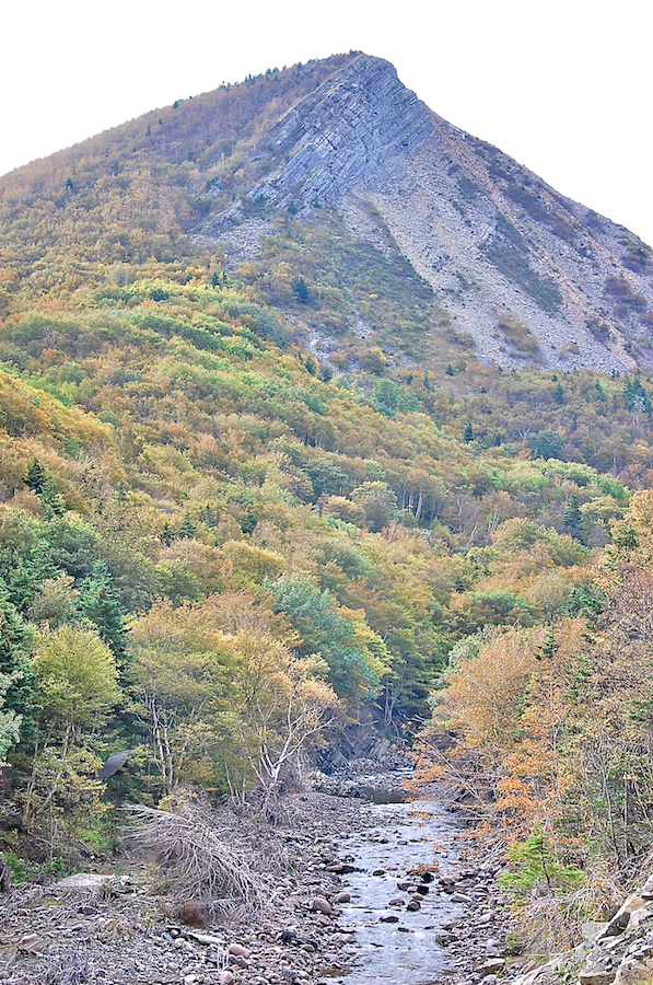 Meat Cove Mountain above Meat Cove Brook from the Meat Cove Road