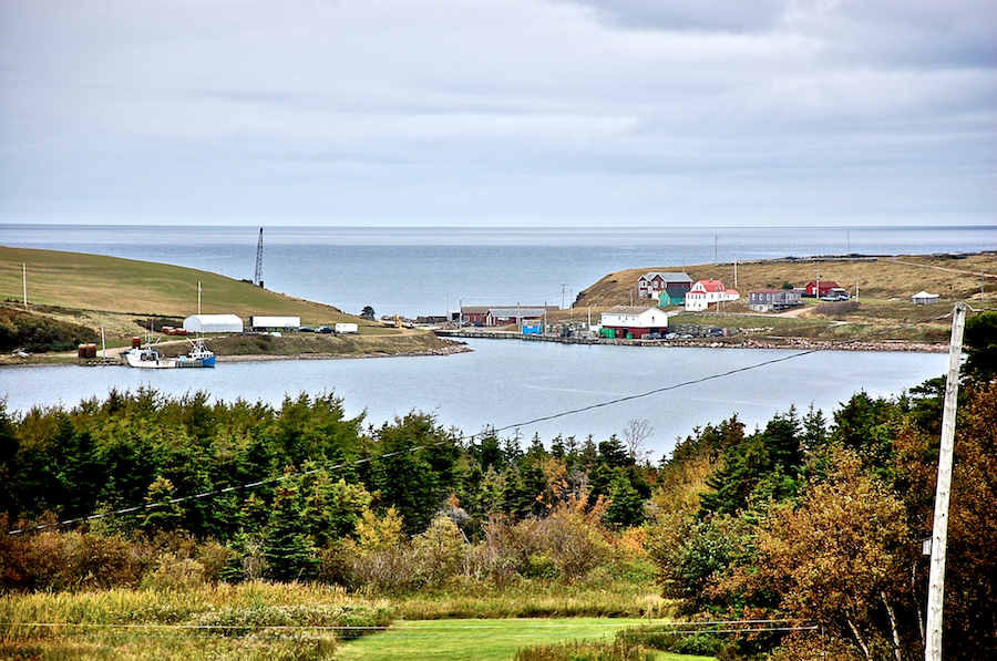 Deadmans Pond and Bay St Lawrence Harbour Entrance from St Margaret Village