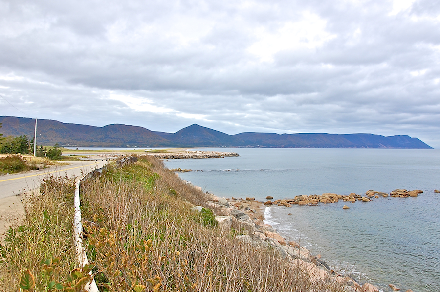 North Mountain, Wilkie Sugar Loaf, and the Cape North Massif from the Dingwall Road