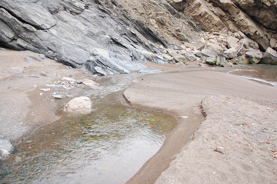 The mouth of Meat Cove Brook
