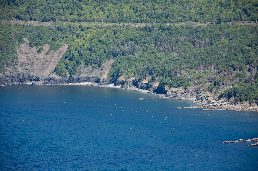 The shore below Black Point from the Little Grassy summit