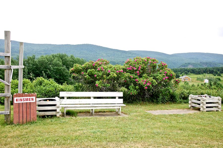 The Cape Breton Highlands to the east of the Kinsman Park in Cap-le-Moine