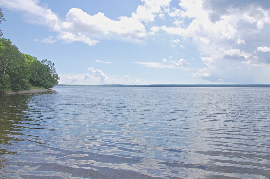 Whycocomagh Bay to the east from the Whycocomagh Day Park