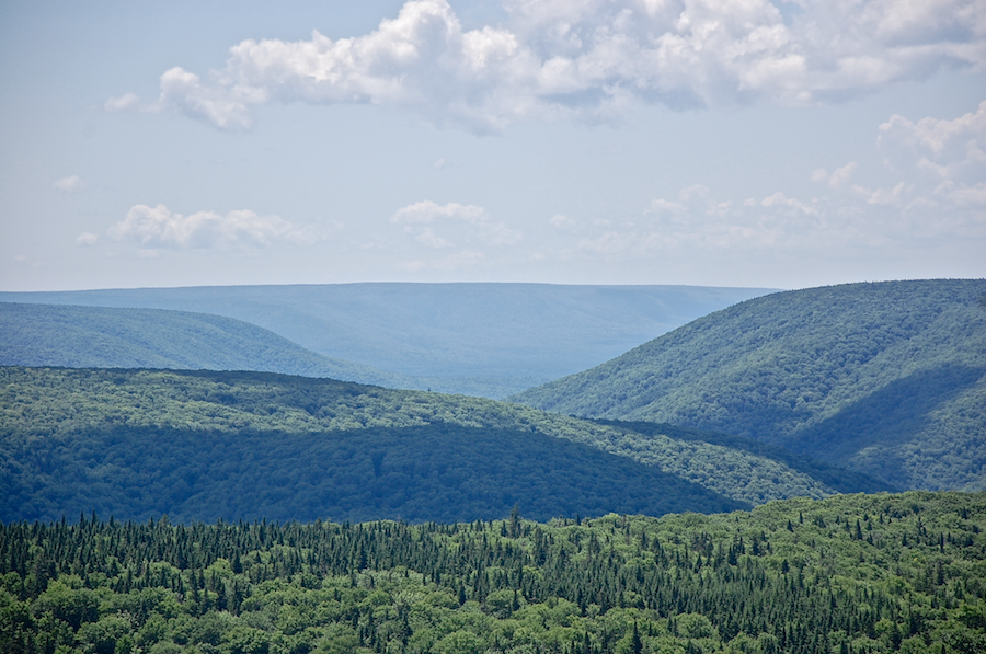 Looking past the east side of Sugarloaf Mountain
