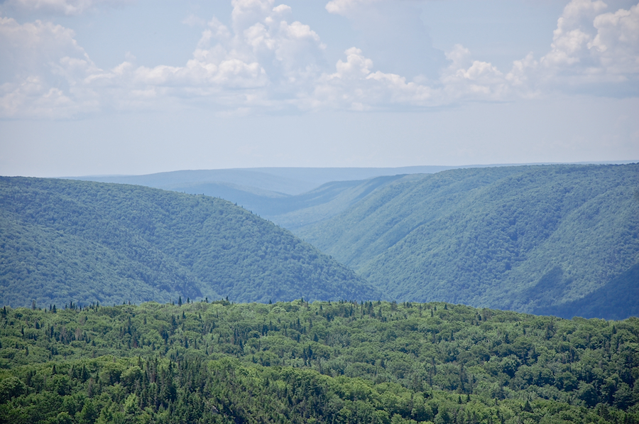 Looking past the west side of Sugarloaf Mountain