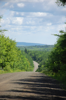 Kings Road on the hill above its junction with Crandall Road