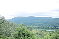 Squirrel Mountain and the Lac-des-Dosithée from the Kinsman Park in Cap-le-Moine