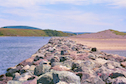 Looking down the breakwater