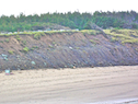 Cliff above the beach at West Mabou Beach Provincial Park
