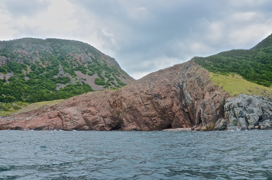 The coast just south of the mouth of Sailor Brook