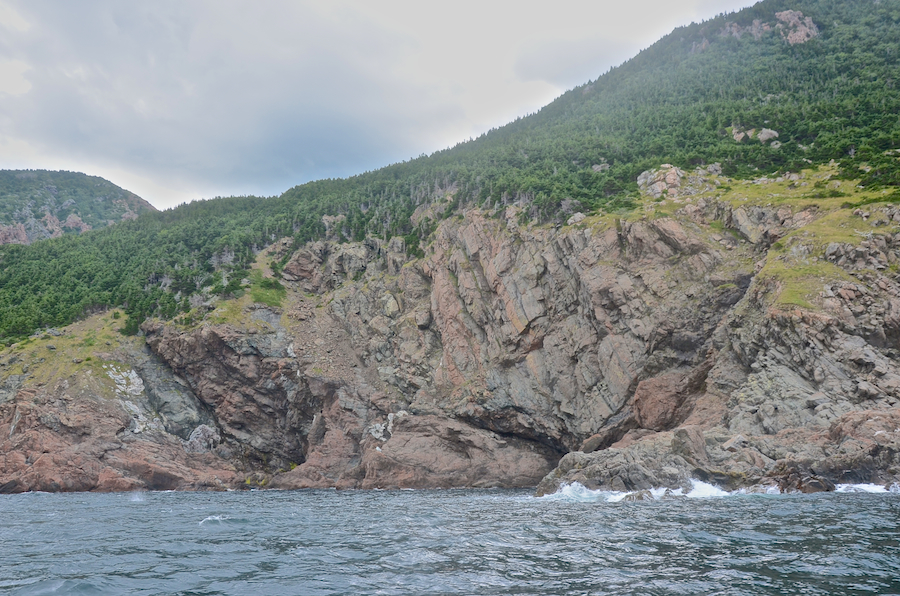 Coastal cliffs below “Sailor Brook Mountain South”
