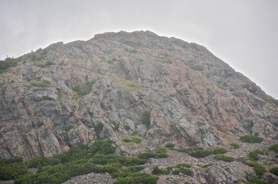 Detail of the peak of the “knuckles” from the west