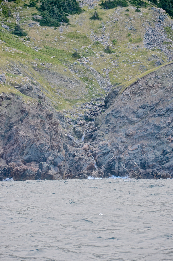 Detail of the mouth of Malcolms Brook
