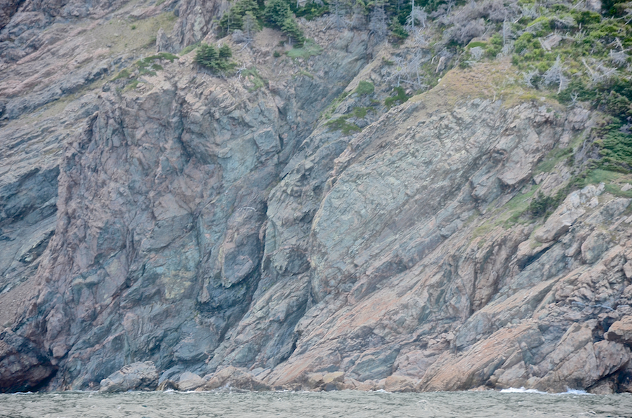 Close-up of the coastal cliffs below “Malcolms Brook Mountain”