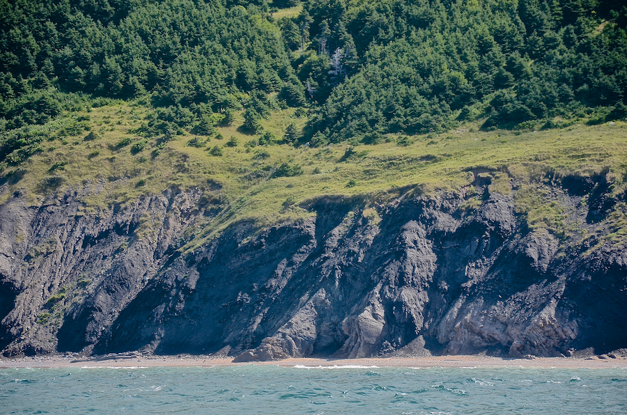 Detail of the coast below the foothills