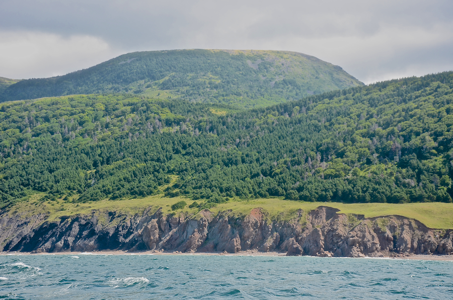 Polletts Cove Mountain and the col between its foothills