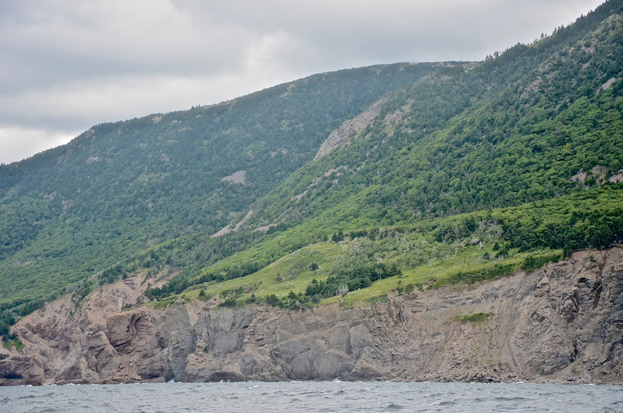 The coast south of the “fan”