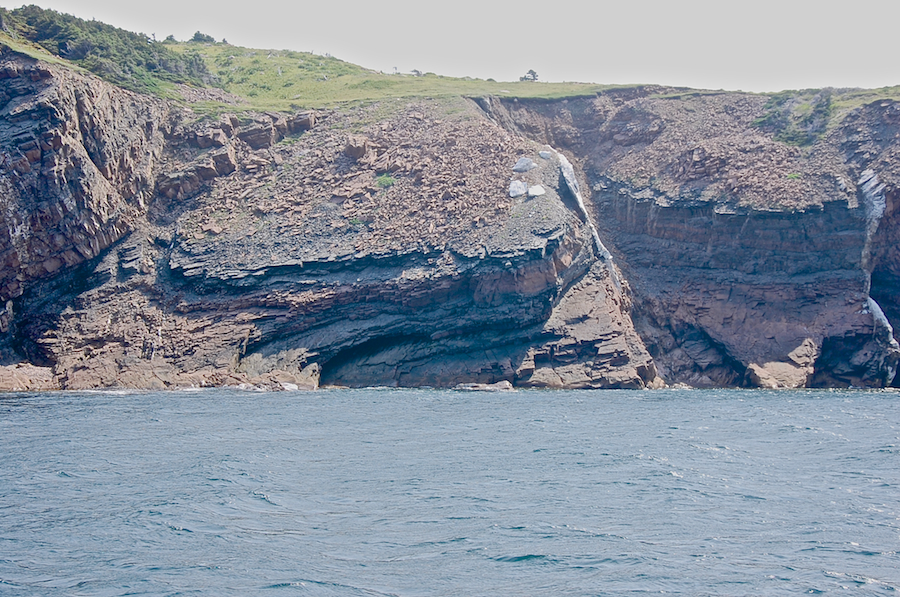 Battered land near the tip of Cape St Lawrence
