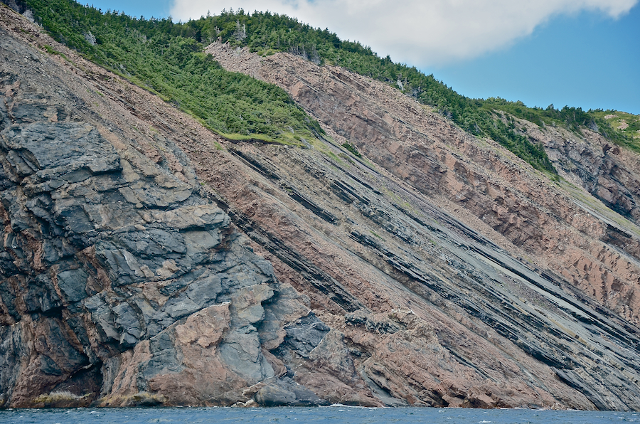 Close-up of cliff face west of Bear Hill
